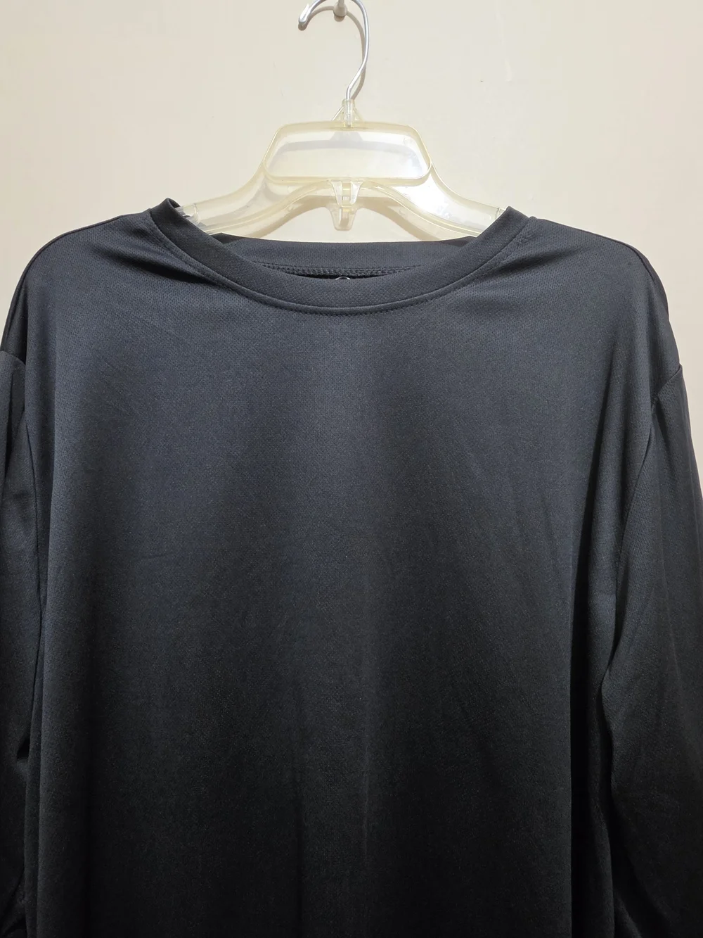Real Essentials Men’s 3XL Black Long Sleeve Athletic Performance Shirt